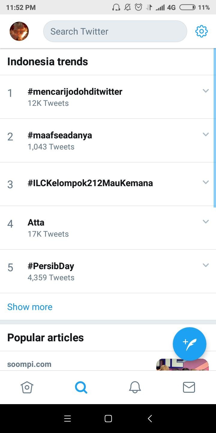 Atta Halilintar Aktif di Twitter