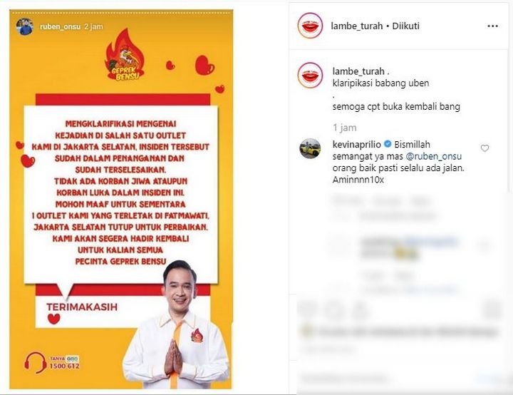 Klarifikasi Ruben Onsu Soal Kebakaran
