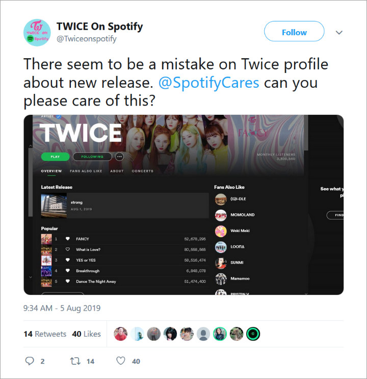 Spotify Milik Twice Di-Hack, Lagu Seram Ini Diunggah Di Akun Resminya