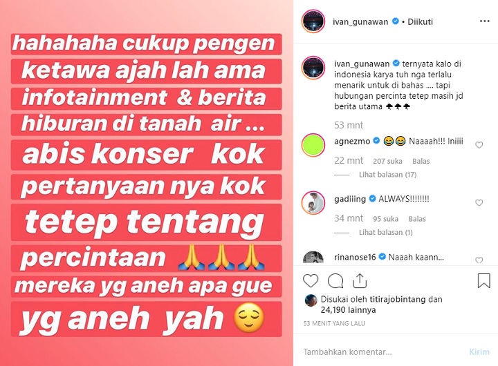 Curhatan Ivan Gunawan