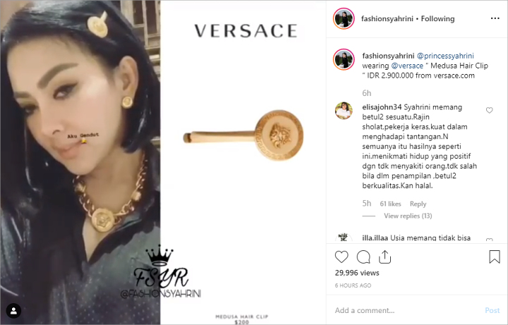 Syahrini Tulis Status Ngaku Gendut, Netter Malah Salfok Soroti Jepit Rambut Seharga Jutaan