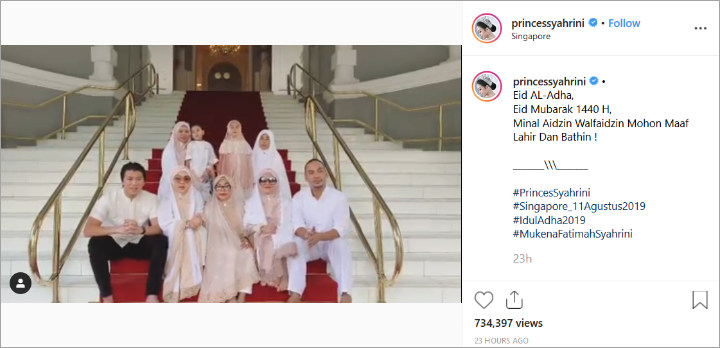 Syahrini dan Keluarga