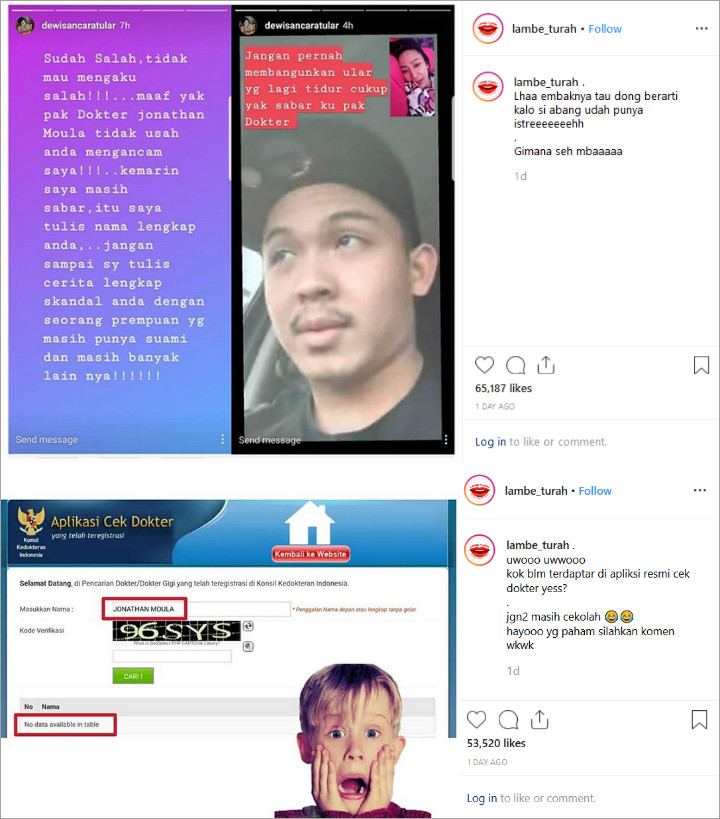 InstaStory Dewi Sanca