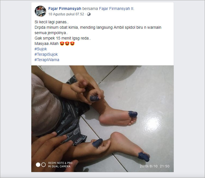 Viral Bocah Demam Diobati Dengan Spidol, Begini Komentar Kocak Warganet