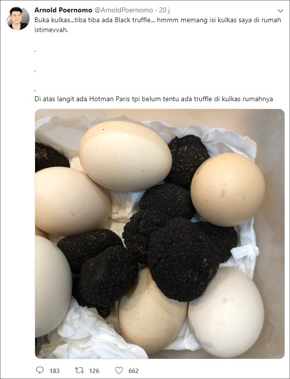 Saingi Hotman Paris, Chef Arnold Pamer Jamur Mewah Seharga Ratusan Juta