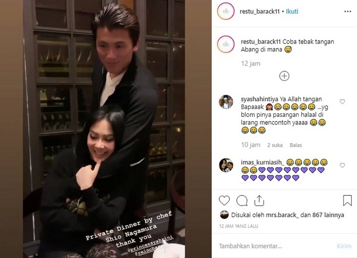 Syahrini Peluk Mesra Reino Barack