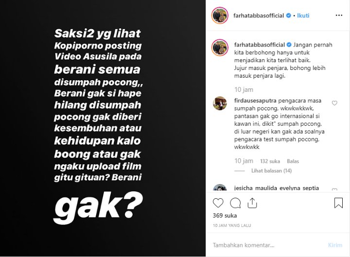 Farhat Abbas Sebut Saksi Dugaan Video Porno Hotman Paris Siap Disumpah Pocong