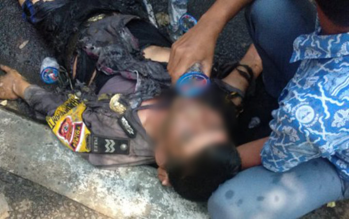 Mengerikan, 3 Anggota Polisi Terbakar Hidup-Hidup Saat Amankan Demo di Cianjur