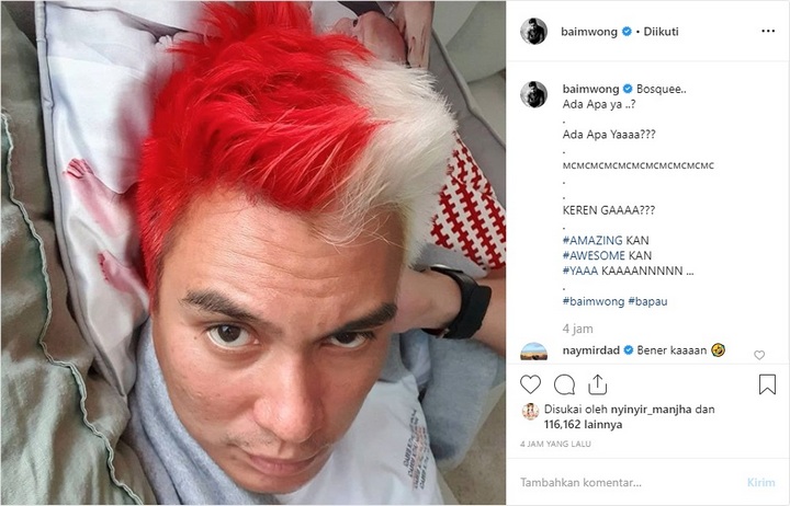 Baim Wong Ubah Rambut Jadi Merah-Putih Demi Sambut HUT RI, Disebut Mirip Tokoh Anime Ini