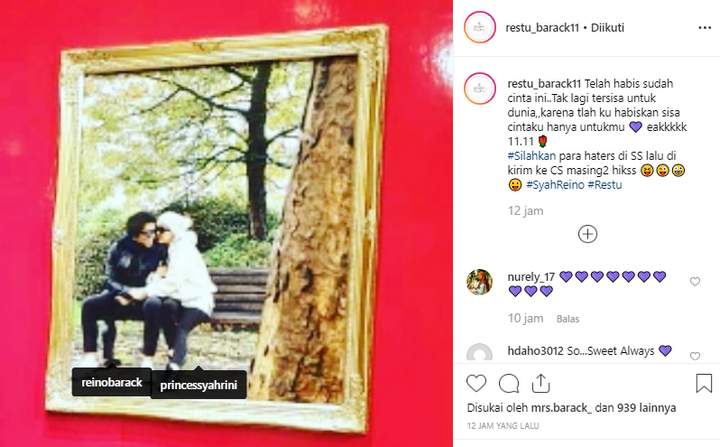 Foto Mesra Syahrini dan Reino Barack