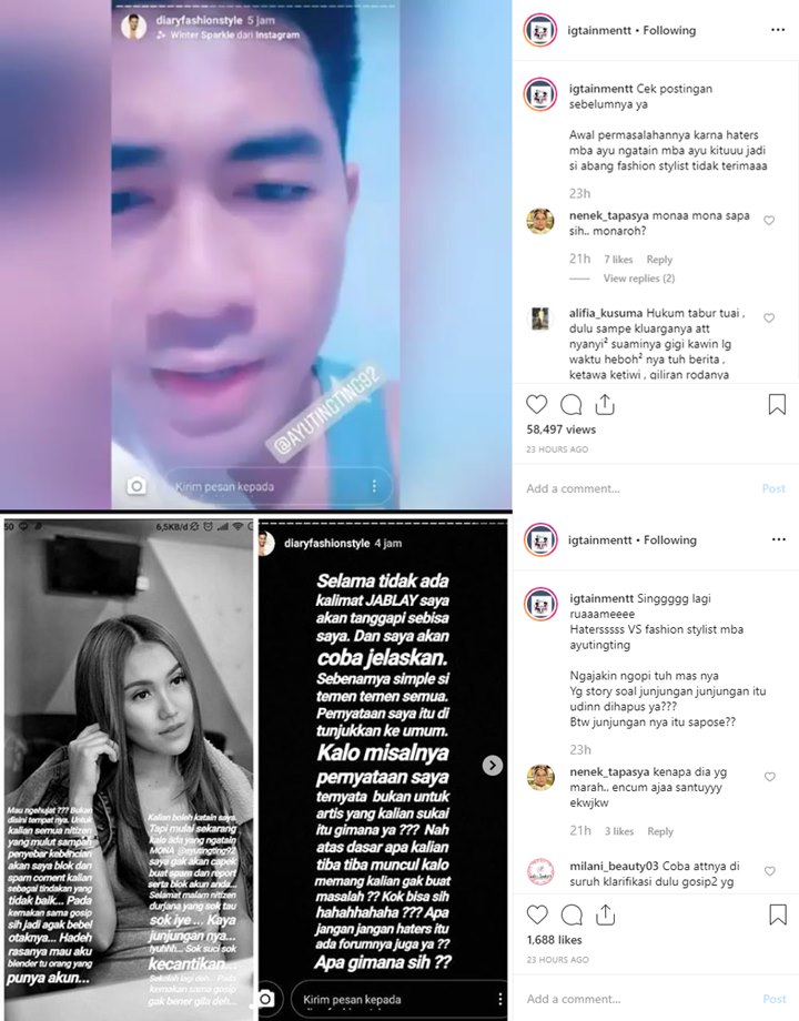 Ayu Ting Ting Dihina Pakai Kata Kasar, Fashion Stylist Ini Murka dan Curhat Panjang di Medsos