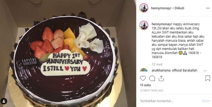 Doa Henny Istri Rio Reifan di Ultah Pernikahan