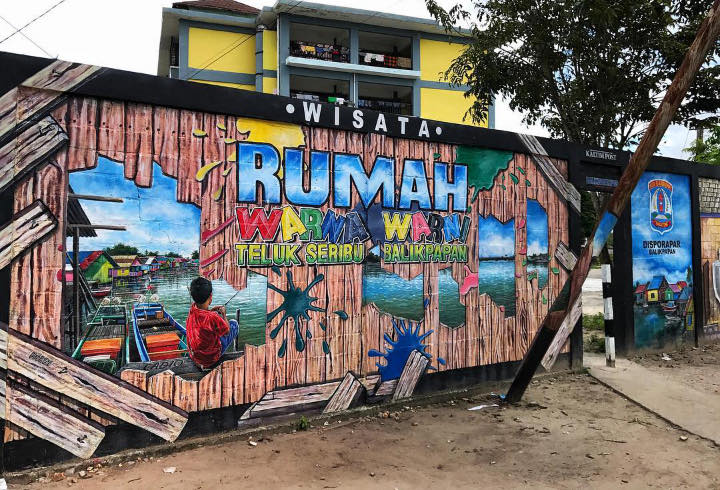Teluk Seribu Balikpapan Kampung Pelangi Di Atas Air