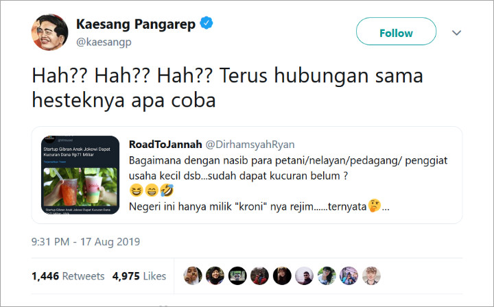 Kucuran Dana Untuk Startup Gibran Jadi Sorotan, Putra Jokowi Kompak \'Ngegas\'