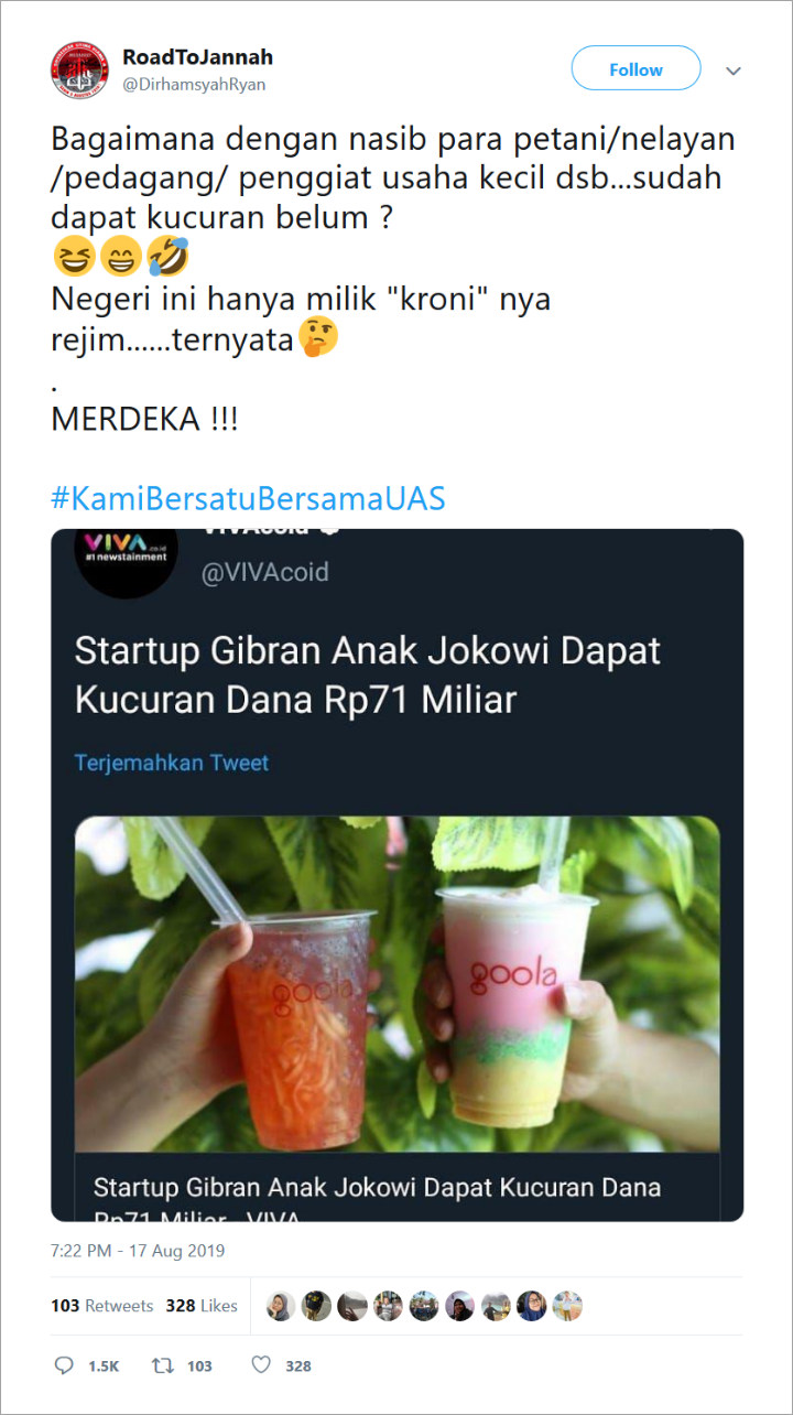 Kucuran Dana Untuk Startup Gibran Jadi Sorotan, Putra Jokowi Kompak \'Ngegas\'