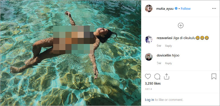 Mutia Ayu Istri Glenn Fredly Seksi Berbikini