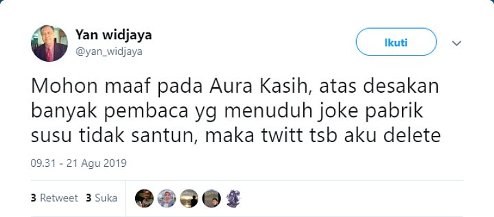 Aura Kasih Geram Dilecehkan Lewat Tweet \'Pabrik Susu\', Kritikus Film Yan Widjaya Minta Maaf