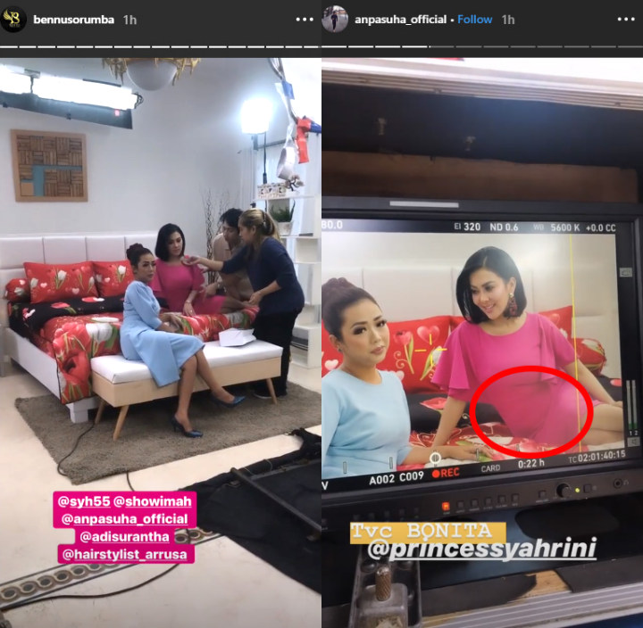 Syahrini dan Soimah Syuting Iklan