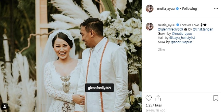 Unggahan Perdana Mutia Ayu Setelah Menikah dengan Glenn Fredly