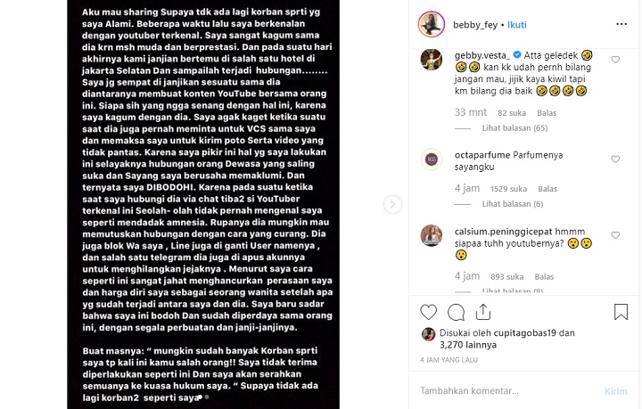 Komentar Gebby Vesta