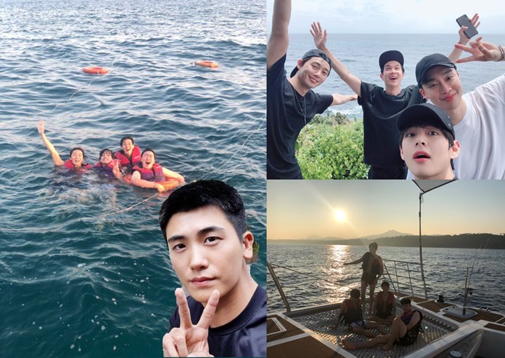 V BTS Pamer Foto-Foto Liburan Seru Bareng Park Seo Joon dkk, Ternyata Ada Hyungsik