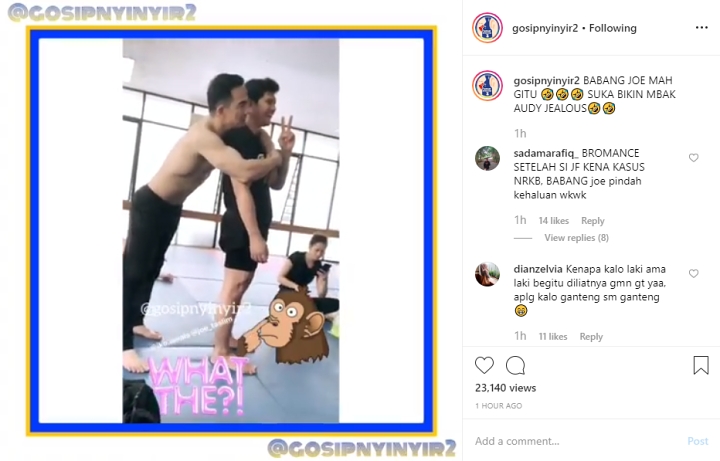 Joe Taslim dan Iko Uwais Nemplok Bikin Audy cemburu