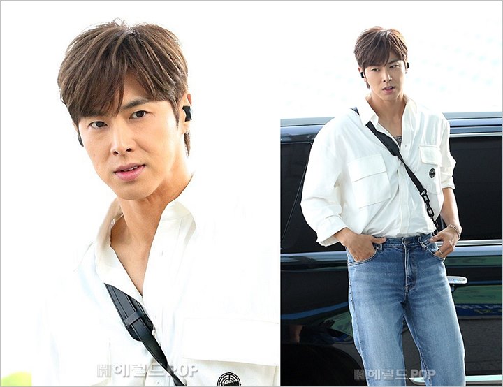 Visual \'Menua\' Yunho Disorot Saat Berangkat ke Jakarta Jelang Konser TVXQ