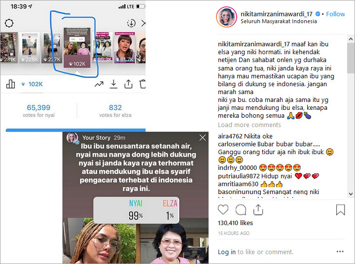 Postingan Instagram Nikita Mirzani
