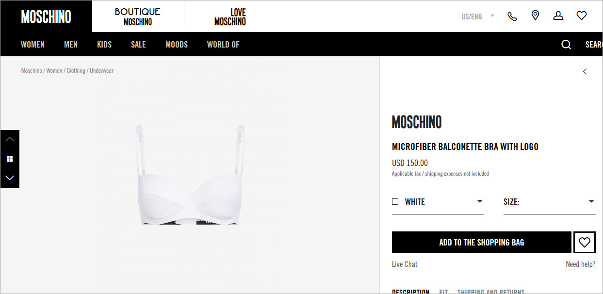 Harga Bra Moschino