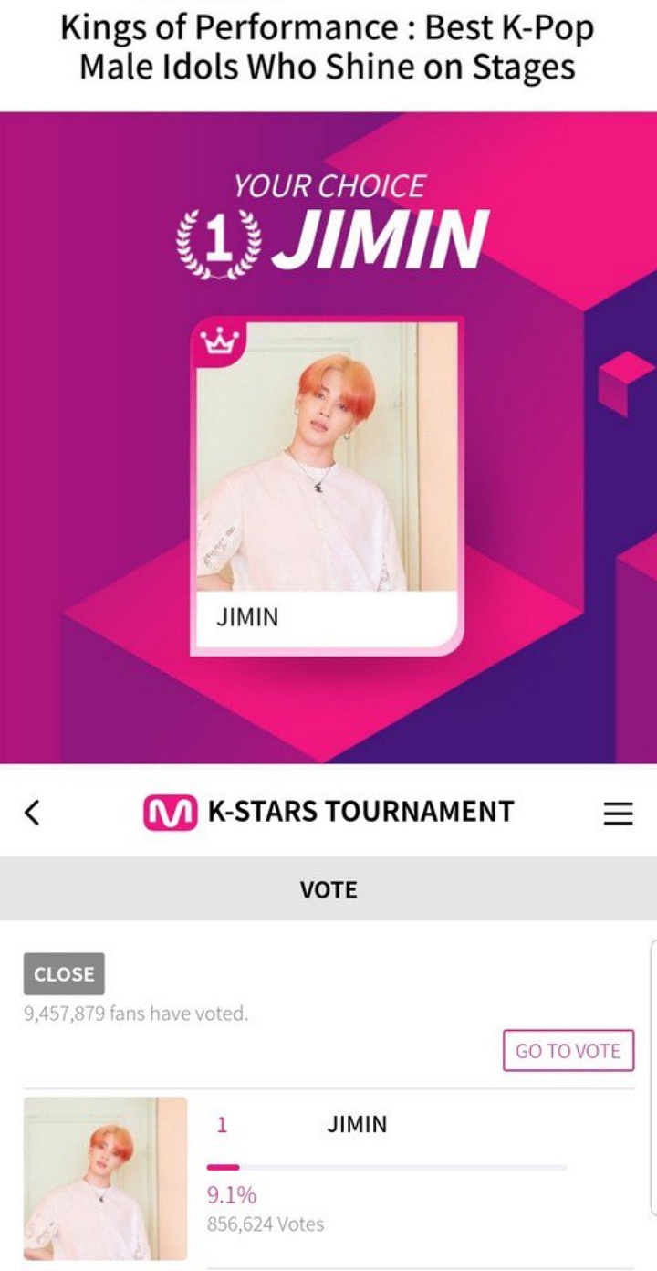 Jimin BTS Disebut Sebagai Idol Pria Paling Bersinar Di Atas Panggung Oleh Mnet M-Wave