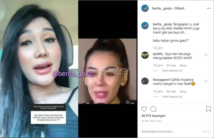 Pendapat Lucinta soal Atta