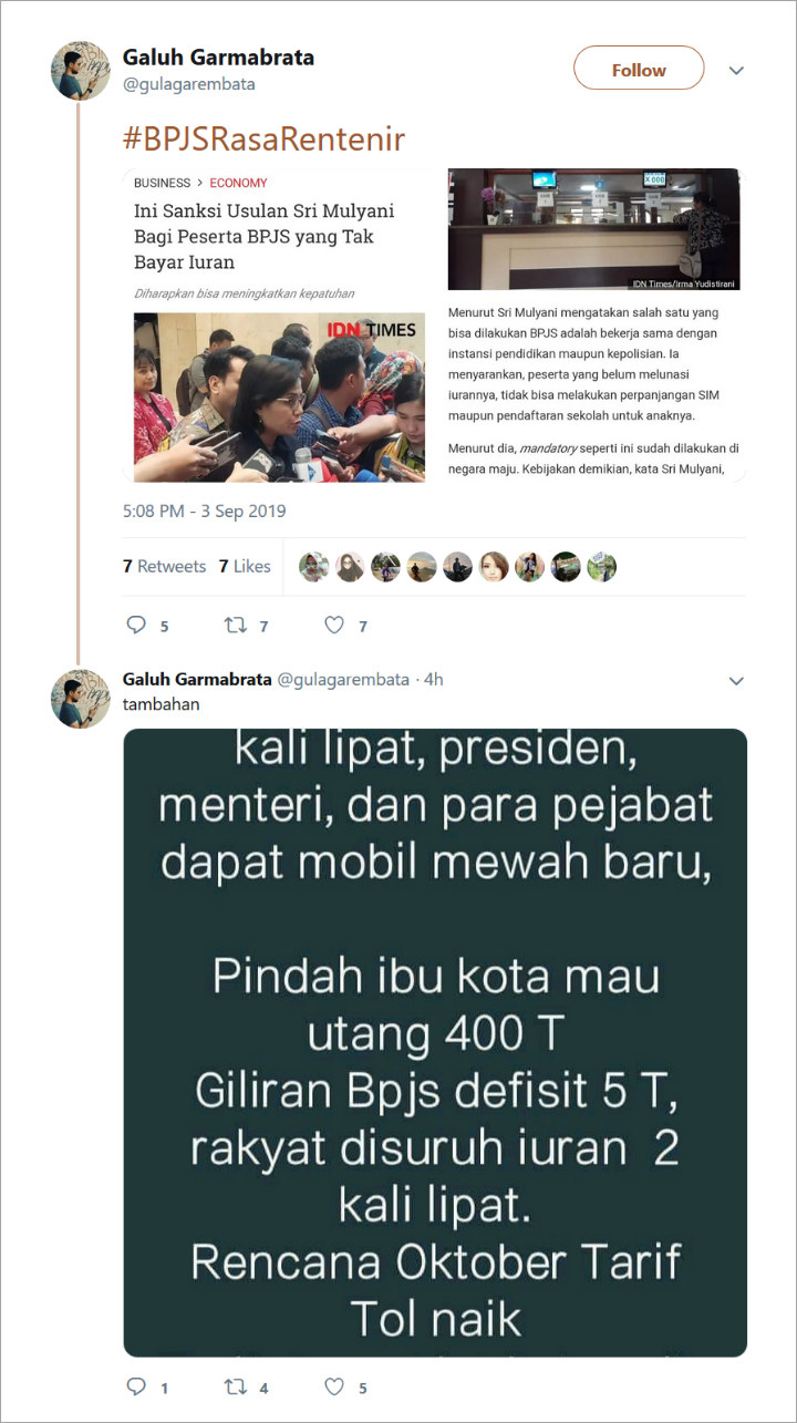 BPJS Rasa Rentenir