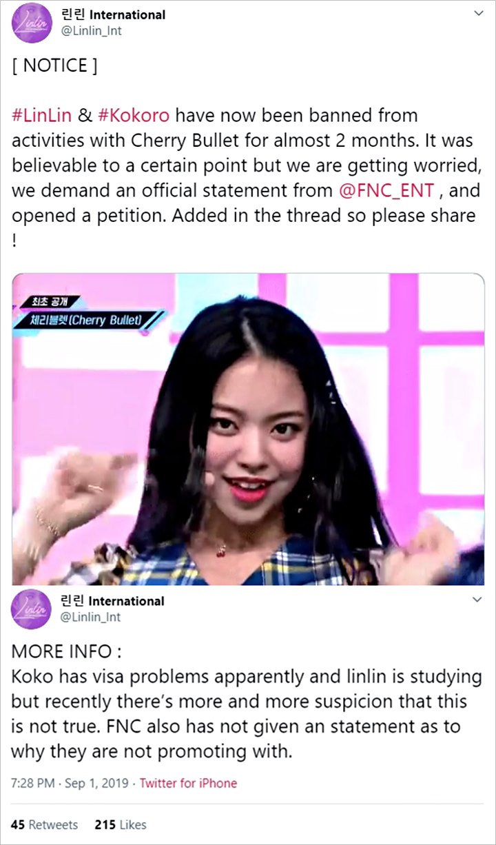 Kokoro dan Linlin \'Hilang\' Dari Promosi Cherry Bullet Tanpa Penjelasan Agensi Bikin Fans Khawatir