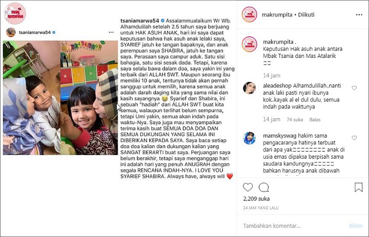 Tsania Marwa dan Atalarik Syah