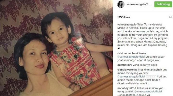 Vanessa Angel Ungkap Kerinduan ke Ibunda