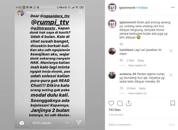 Mantan Istri Daus Mini Ungkap Belum Dibayar Oleh Trans TV Usai Jadi Bintang Tamu Di Acara Ini