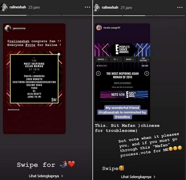 Raline Shah Minta Dukungan