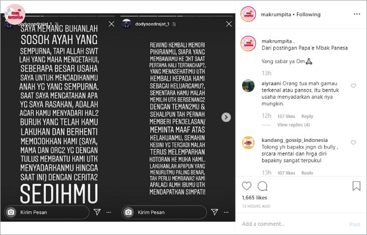 Tanggapan Doddy Sudrajat Usai Disebut Vanessa Angel Belum Jadi Ayah Yang Baik