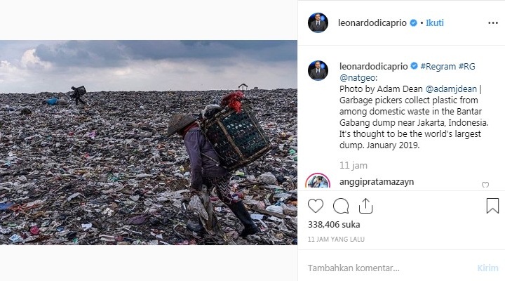 Leonardo DiCaprio Soroti Sampah Bantar Gebang