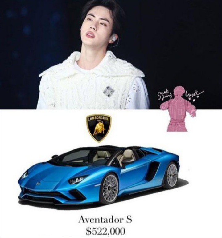 Jin BTS Beli Lamborghini 7,3 Miliar 2