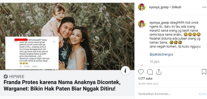 Franda Diejek Hak Paten Anak