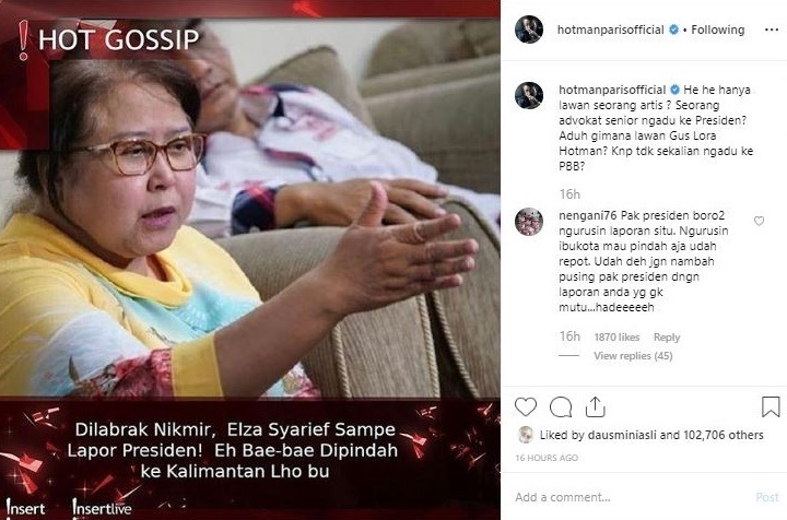 Elza Syarief Akan Ngadu ke Presiden Soal Dilabrak Nikita Mirzani, Hotman Paris Beri Sindiran Menohok