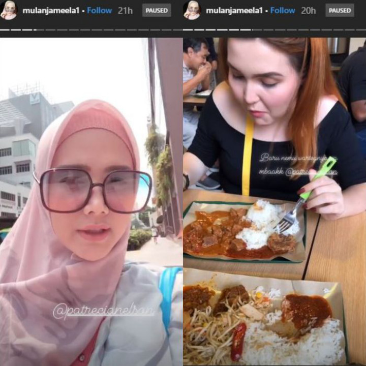 Mulan Jameela dan Teman Makan di Warteg