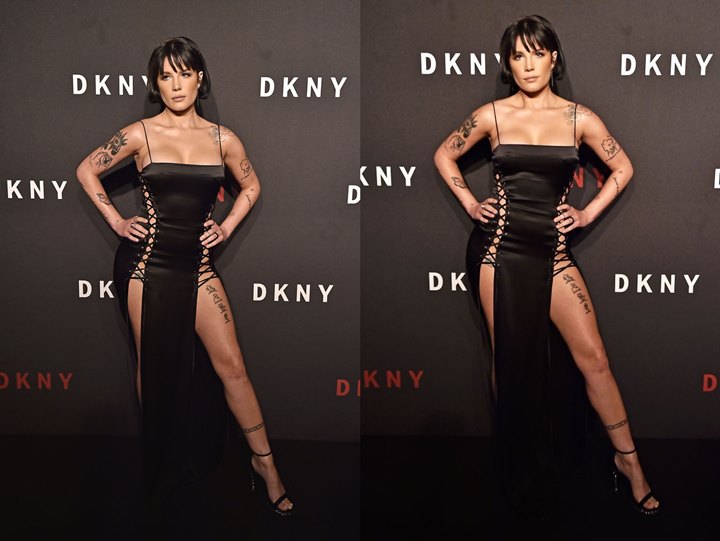Halsey Pamer Tubuh Seksi Tanpa Pakai Dalaman di Red Carpet DKNY