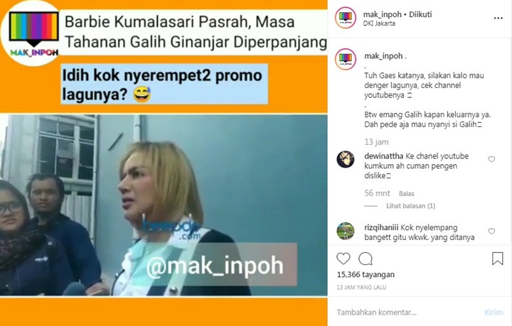 Barbie Kumalasari Dicibir Usai Beri Komentar Begini Soal Penambahan Masa Tahanan Galih Ginanjar