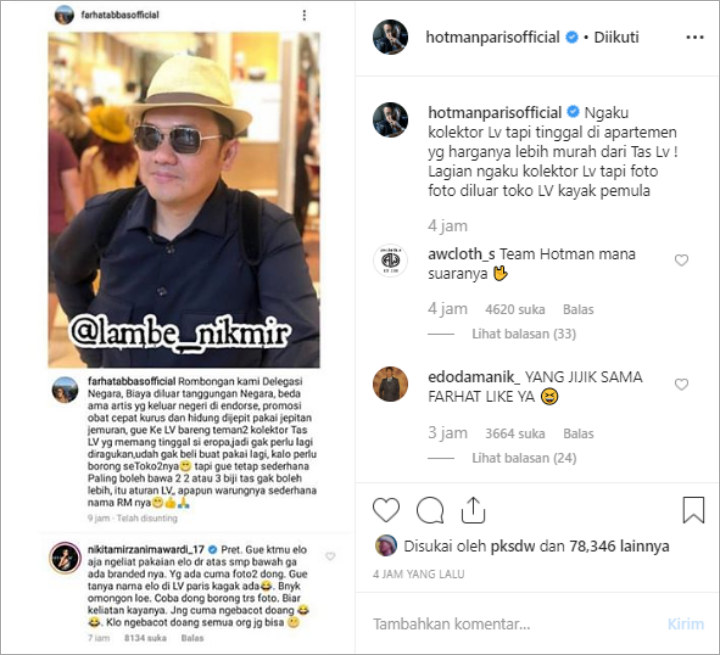Hotman Paris Beri Sindiran Pedas Usai Farhat Abbas Ngaku Jadi Kolektor Barang Bermerek