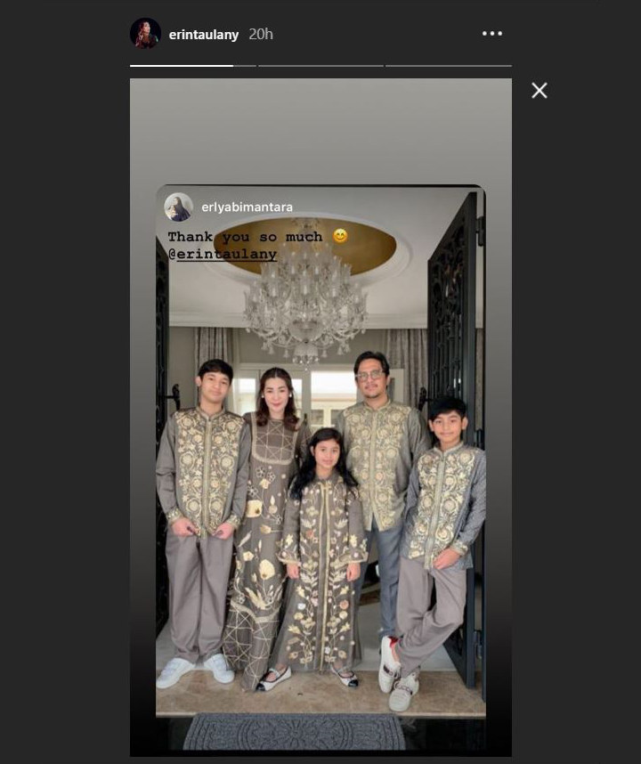 Erin Taulany Kangen Foto Keluarga