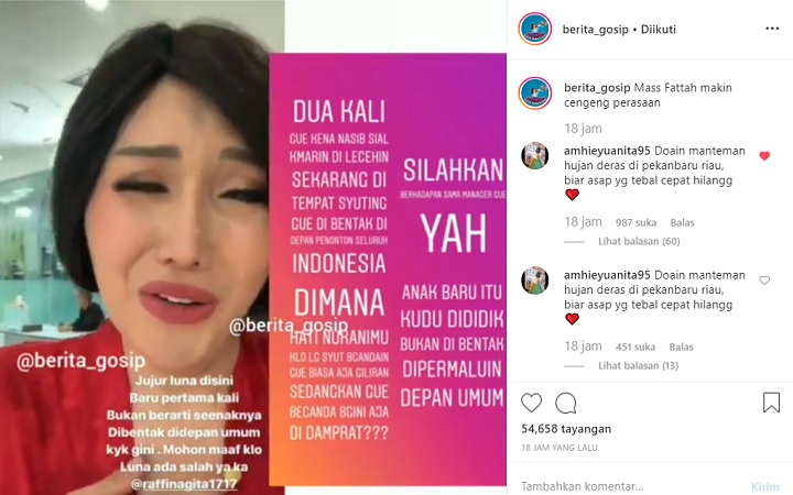 Lucinta Luna Nangis Dibentak Raffi Ahmad