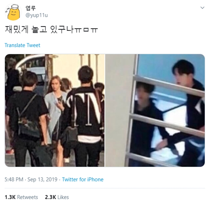 Jimin BTS Tertangkap Kamera Jalan-Jalan di Rusia Bareng Ong Sung Woo 1