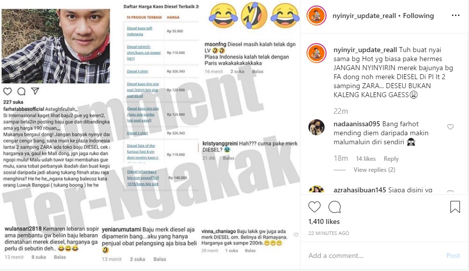 Farhat Abbas Ngaku Harga Baju Bukan \'Kaleng-kaleng\' Langsung Banjir Nyinyiran Ibu-ibu